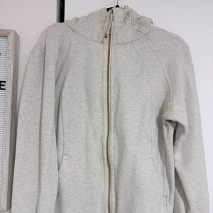 Rare Heathered Cream with Gold Embellishment Lululemon Scuba Hoodie